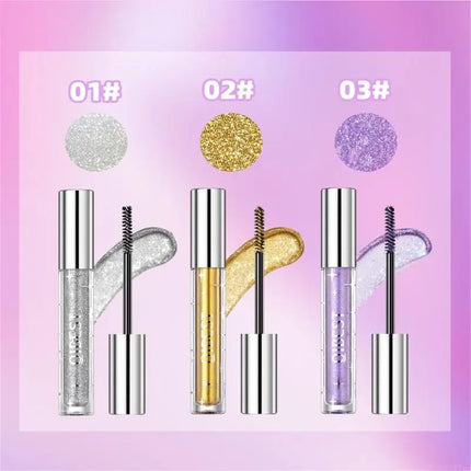 Glitter Eyelash Mascara Quick Dry Long Lasting Waterproof Thick Party Makeup