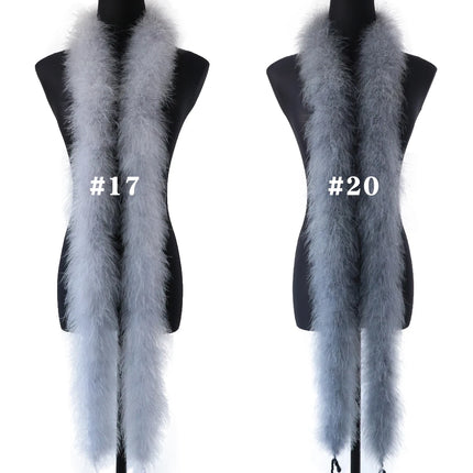 2M Soft Turkey Marabou Feather Boa 11-50g for Scarf Clothing Christmas Tree Decor Shawl Craft Costume Wedding Dress Plume Boas