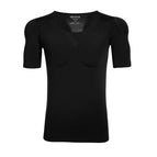 Xxl【weight 84-93kg 】 / Seamless black short sleeves (10th generation muscle pads are removable)