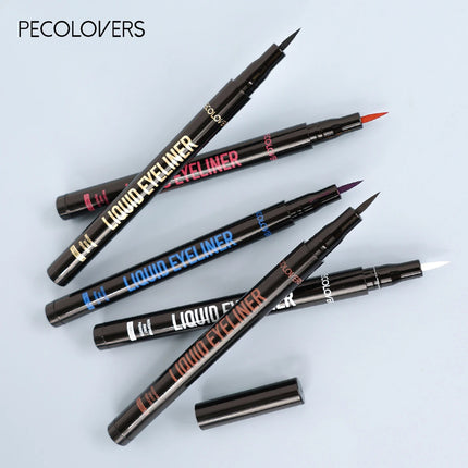 1PC Matte Waterproof Liquid Eyeliner - Green/Blue/Red/Purple, Quick Drying, Gentle Texture, Long-lasting, Fine Tip, Waterproof