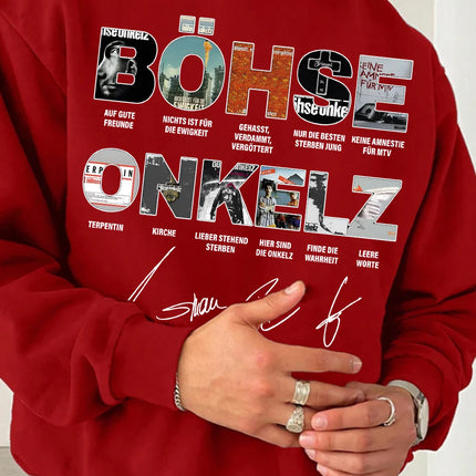 Böhse Onkelz Printed Hoodies Vintage 90s Bohse Onkelz Heavy Rock Hoodies Oversized Women Men Pullover Hoodies Streetwear Hoodies