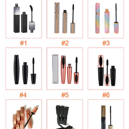 Black Box Square Tube Can Bend Thick Lengthening Waterproof Mascara Private Label Custom Sexy Eye Makeup Bulk