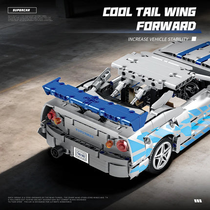 MOC building block car model 1:14 sports racing technology, assembled toys, gifts for children and adults，