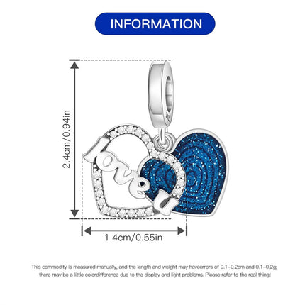 Orstarry Charm Silver 925 Beads Blue Series Fit Bracelet Charms DIY Original Fashion Pendants For Women Jewelry Trendy Gifts