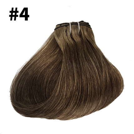 8Pcs Clip Ins 4/27 Highlight Color Straight Clip In Human Hair Extensions Brazilian Human Hair Clip In Hair Extensions 120G/Pack