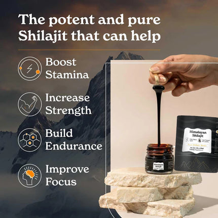 Pure Himalayan Shilajit, Soft Resin, Ortganic & High Nutritional Potency Fulvic Acid, Energy & Immune Support for Men & Women