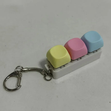 Keyboard Key Fidget Reliver Stress Toys Colorful Keychain Keycap Antistress Toys Adult Children Finger Button Toy Kids Game Gift