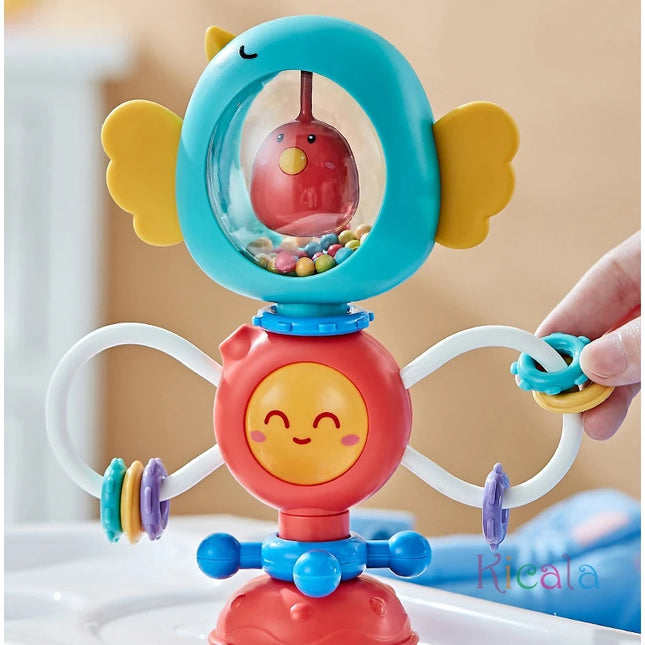 Baby Animal Style Suction Cup Rotating Toys Baby Toys Birthday Gift Bath Toys Educational Dining Table Toys for Baby 0 12 Months