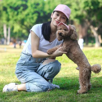 Fashion Ear Holes Pet Baseball Hat Cat Dog Outdoor Pet Visor Hat Adjustable Pet Sun Cap