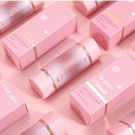 2-in-1 Liquid Blush Matte Lip Gloss Dual-purpose Liquid Blush Waterproof Multi-purpose Blush Stick Cheek Natural Blusher Cute