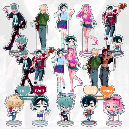 Anime ALIEN STAGE IVAN TILL LUKA SUA MIZI Gift Toy Acrylic Stand Model Action Figure Ornament Accessories Model Desktop keychain