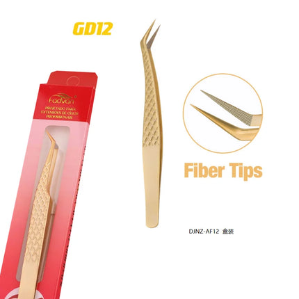 FADVAN Precision Fiber Tip Tweezer for Eyelash Extensions Professional Eyelash Tweezers Antistatic Straight