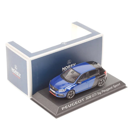 Norev 1/43 Scale Peugeot 308 Gti Sports Car Model Diecasts & Toy Vehicles Acrylic Box Replicas Ccollection Blue Gift Miniatures
