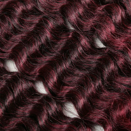 3PCS Soft Deep Twist Crochet Hair Afro Curls Ombre Braiding Hair Extension Synthetic African Water Wave Braided Hair For Braids