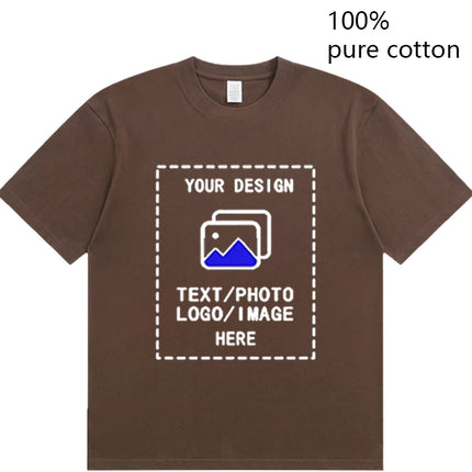 Custom-Made Men's T-Shirts Are Suitable for Team Gatherings, Gyms, and Sports Cotton Round-Neck Short-Sleeved Shirts