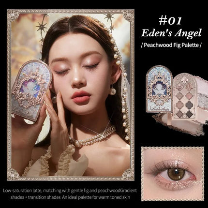 Little Angel Flower Knows Eyeshadow Palette Eye Glitter Make Up Palette Long Lasting 9 Color Eye Shadow For Girl And Women