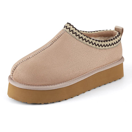 Smile Winter Fuzzy Women Shoes Classic Brand Suede Women Slippers Outdoor Fuzzy Antiskid Shoes Women Indoor Fluffy House Shoes