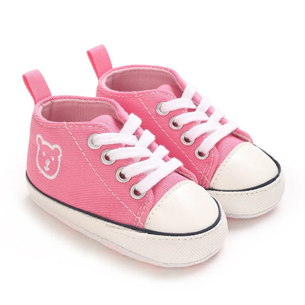 Baby Canvas Classic Sports Shoes Newborn Boys and Girls Printed Star First Walkers Shoes Infant Anti slip Baby Shoes