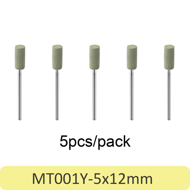 5pcs Dental Polisher Ceramic Diamond Grinding Head Stone Zirconia Ceramics Emax Crowns Grinder Quick Polishing Burs