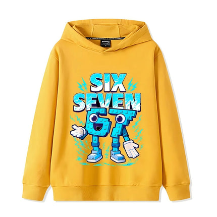 Fall/Winter Fashion Trend: 67-digit Print Design for Girls Boys Comfortable Warm Pullover Sweaters for Outdoor Activities