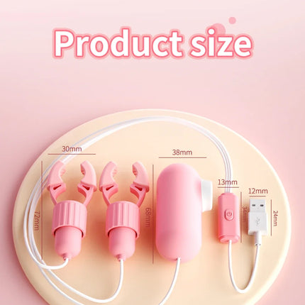 Gentle Nipple Pleasure Device – Dual Suction & Vibration for Sensitive Skin, Quiet Intimate Massager for Women, USB Rechargeable