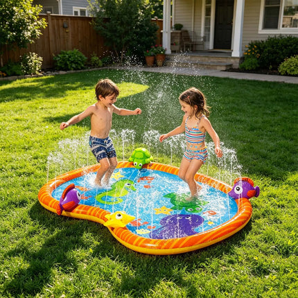 2026 Water Play Mat Equipped With Nozzles Suitable For Boys And Girls To Use As A Inflatable Play Mat For Outdoor Garden Toy