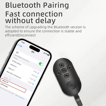 Bluetooth 5.0 Remote Controller Wireless Controller Button for Mobile Phone Selfie Shutter Release Tik Tok e-book Page Turning