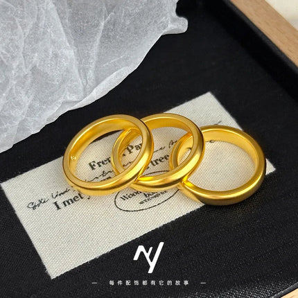 Pure Gold Classic Plain Band Women's 24K Gold AU999 - Perfect Arc, Timeless Treasure, Collection Worth