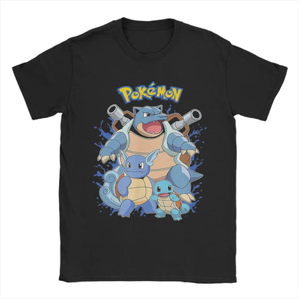 Summer New Original Pokémon Cartoon Printed T-Shirt Men's and Women's American Large Size Trend Loose Casual Short Sleeve