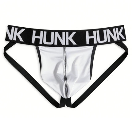 Men's HUNK Athletic Jockstrap Performance Jock Thong Moisture-Wicking Breathable Low-Rise Training Underwear Backless G-String