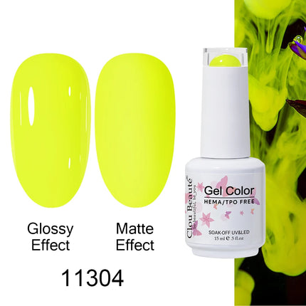 Clou Beaute 15ml HEMA TPO FREE Color Gel Nail Polish Nude Pink Red Green Collection Nail Gel Polish Glitter Soak Off UV LED Gel