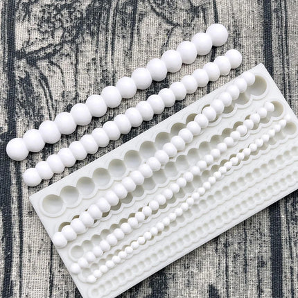Pearl Rope Wave Flower Gemstone Shape Cake Side Lace Silicone Sugarcraft Mold Fondant Cake Decorating Tools