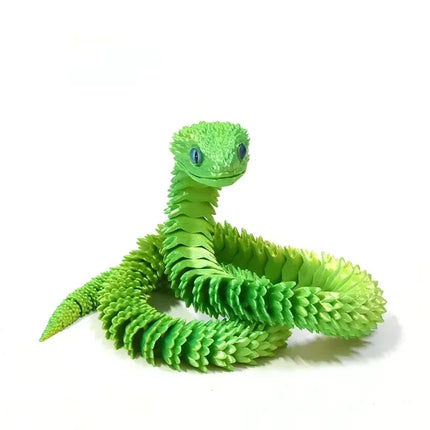 3D Printed Snake Movable Joint Fidget Toy Figurine Simulation Snake Office Desktop Ornament Gifts Crafts Figurines Miniatures