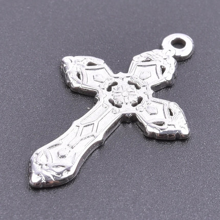 5pcs/Lot High Quality Stainless Steel Cross Pendants For Jewelry Making Supplies Metal Rose Lava Ankh Cross Charms DIY Materials