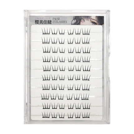 Glue-free Korean Style False Eyelashes Girl Group Fashion Eyelash Extension Natural Manga Segemented DIY Lashes Large Capacity