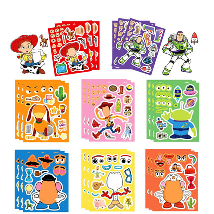 16Sheets Disney Toy Story Graffiti Stickers Exquisite Fashion DIY Toys Secret for Bottle Scrapbook Travel Bag Aesthetic Decals