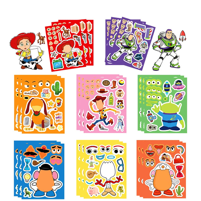 16Sheets Disney Toy Story Graffiti Stickers Exquisite Fashion DIY Toys Secret for Bottle Scrapbook Travel Bag Aesthetic Decals