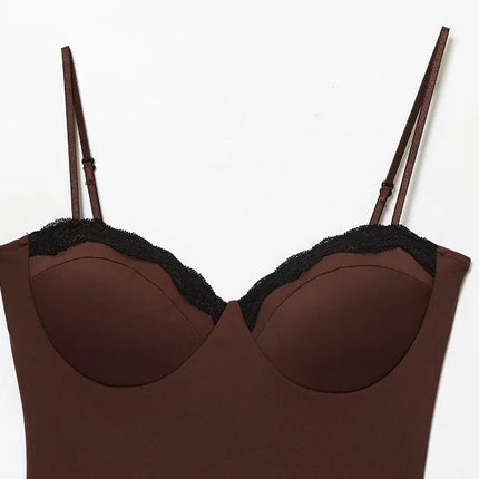 WOMEN Lace Corset Top Women Sexy Backless Crop Top Woman Slip Bustier Tank Tops for Women Camisole Sleeveless Women's Tops