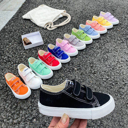 5059 Spring and Autumn New Fashion Children's Canvas Shoes Solid Color Boys and Girls Board Shoes Korean Soft Sole Skateboarding