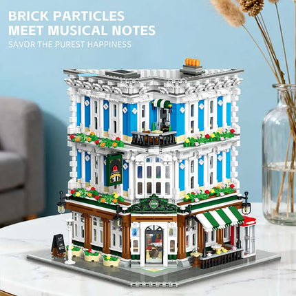 2897Pcs Street View Model MOC Building Blocks Music Club Bricks Children Puzzle DIY Assembly Birthday Christmas Festival Gift