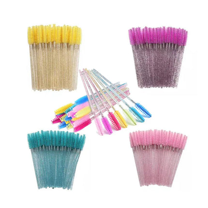 100Pcs Eyelash Extension Brushes Eyebrow Mascara Wands Applicator Spoolers Brush Lashes Extension Cosmetic Set Makeup Tools