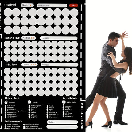 Sex Position Game for Couples Sex Position Scratch Poster Valentine's Day Date Night The Love Game Poster For Adults Sex Toys