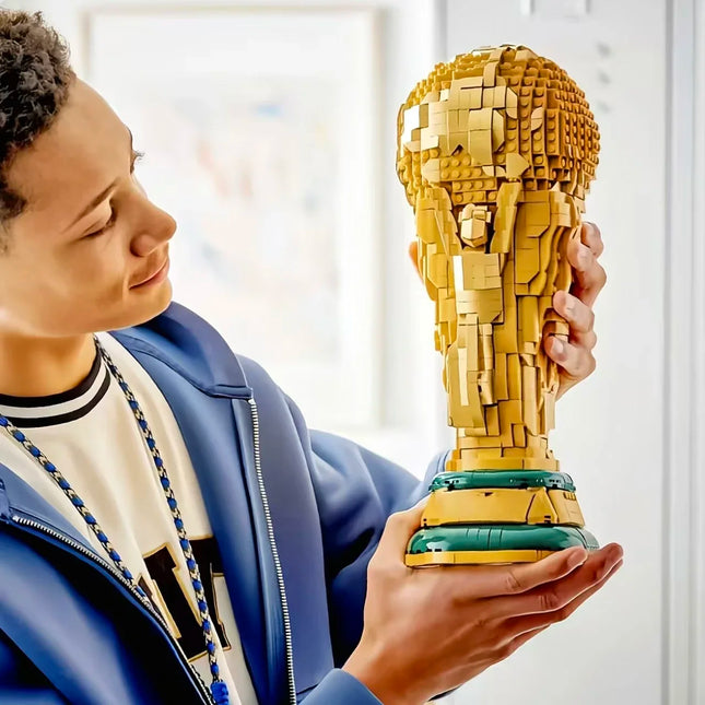 2026 Popular World Cup Golden Football Champion Building Blocks Model Bricks 2842Pcs Toy For Football Fans Birthday Gifts