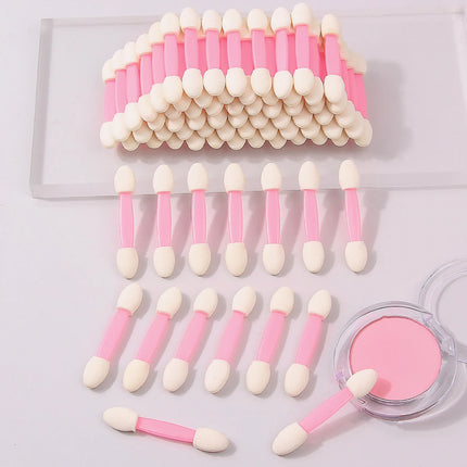 10/20/50/100PCS Double-headed sponge eyeshadow brush, multi-functional nail art application brush stick, portable makeup tool