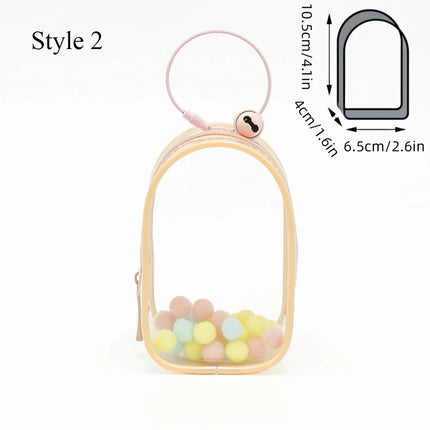2023 Plush Doll Storage Pouch Transparent Mystery Box Storage Fashion Thicken Keychain Bag Classic Cute Doll Bag Keychain Wallet