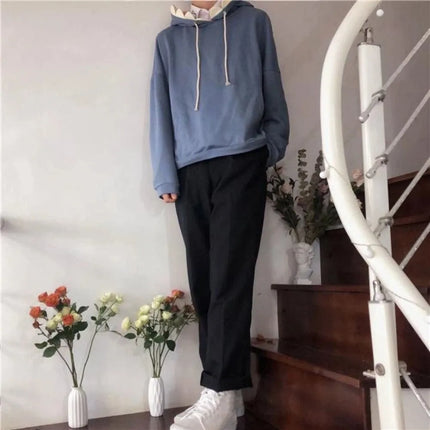 Aesthetic Long Sleeve Fleece Shark Hoodies Pullover Top Coat Hooded Sweatshirts Casual Loose Shark Hat Sweater Couple Clothes