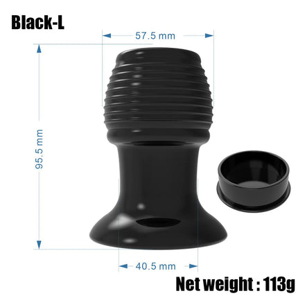 Hollow Anal Plug Ribbed Transparent Butt Plug Silicone Anal Tunnel Enema Dilator Stretching Adult Sex Toy for Men Women Gay