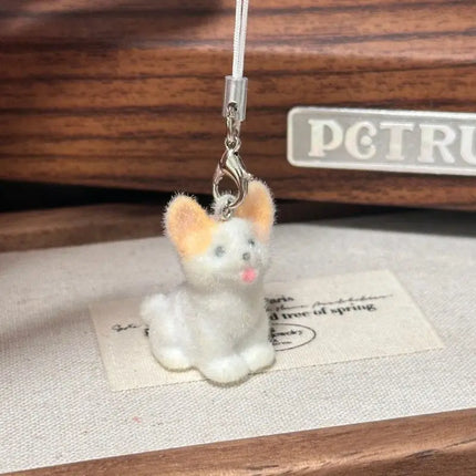 Fluffy Alpaca Elk Capybara Animal Keychains Resin Cartoon Lovely Funny Garlic Goose 3D Doll Pendant Bag Box Car Key Ring Jewelry
