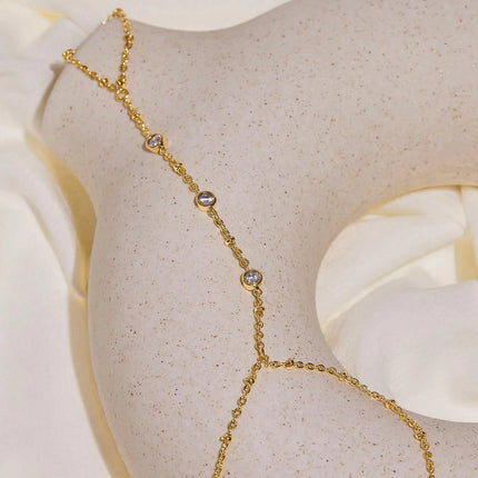 Gold Hand Chain for Women Gold Plated Bracelets for Women Silver Bracelets Hand Chain, Silver Jewelry Gifts for Women Christmas