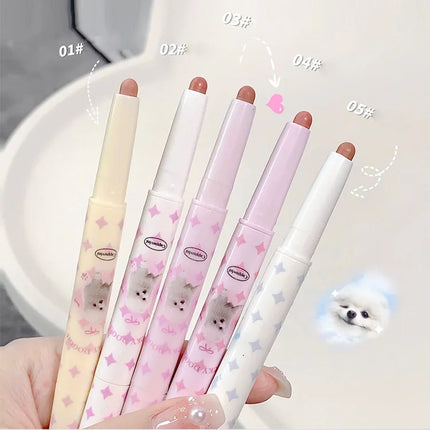 Lovely Sweet Doggie Double-ended Lip Liner Velvet Matte Pearlescent Lipstick For Outline Full Lips Cappuvini Nude Lip Pencil